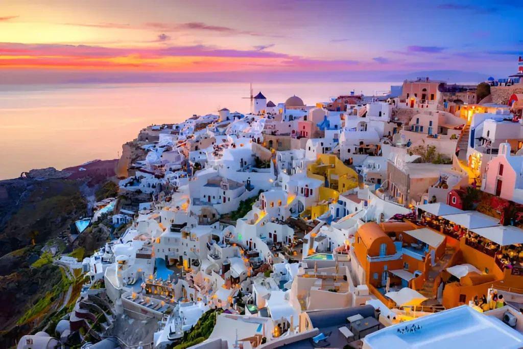 Oia town on Santorini island, Greece